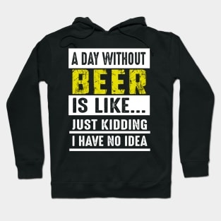 A Day Without Beer Is Like Just Kidding Costume Gift Hoodie